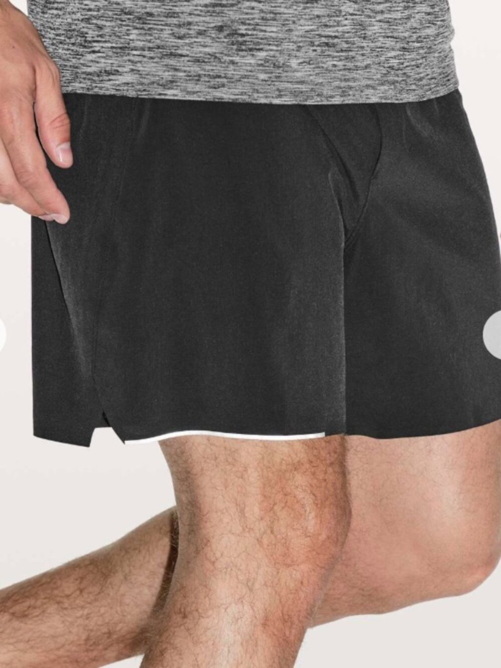 Lululemon Mens Surge Lined Short 6 Black Running Athletic Shorts Size M